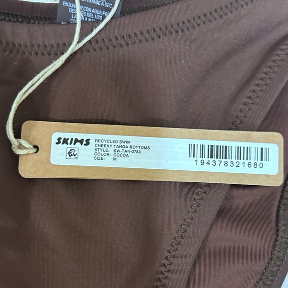 Skims NWT Cheeky tanga cocoa swimsuit bottoms medium - Picture 4 of 5